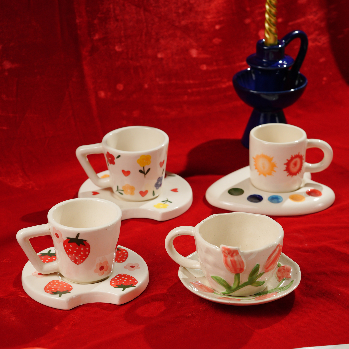 My Crockery Shop Little Joys Handcrafted Cup & Saucer Set – Single