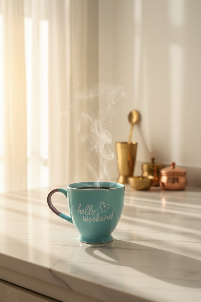Hello Weekend mugs