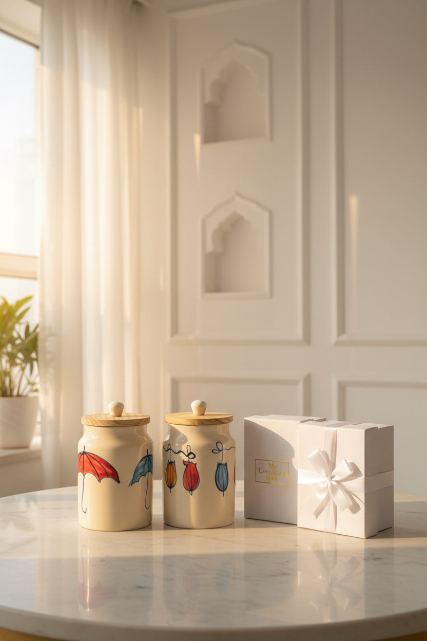 Monsoon Melody Ceramic Jars