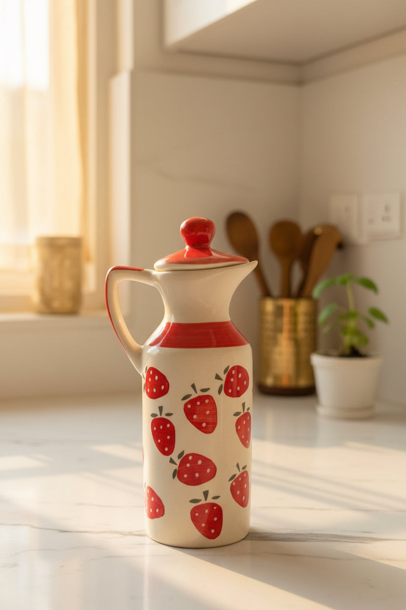 Handcrafted Ceramic Oil Dispenser – 500 mL
