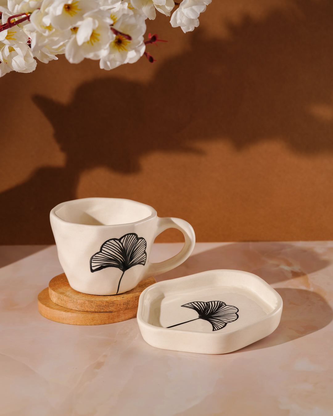 Handcrafted Ceramic Cup and Saucer combo or gift set 