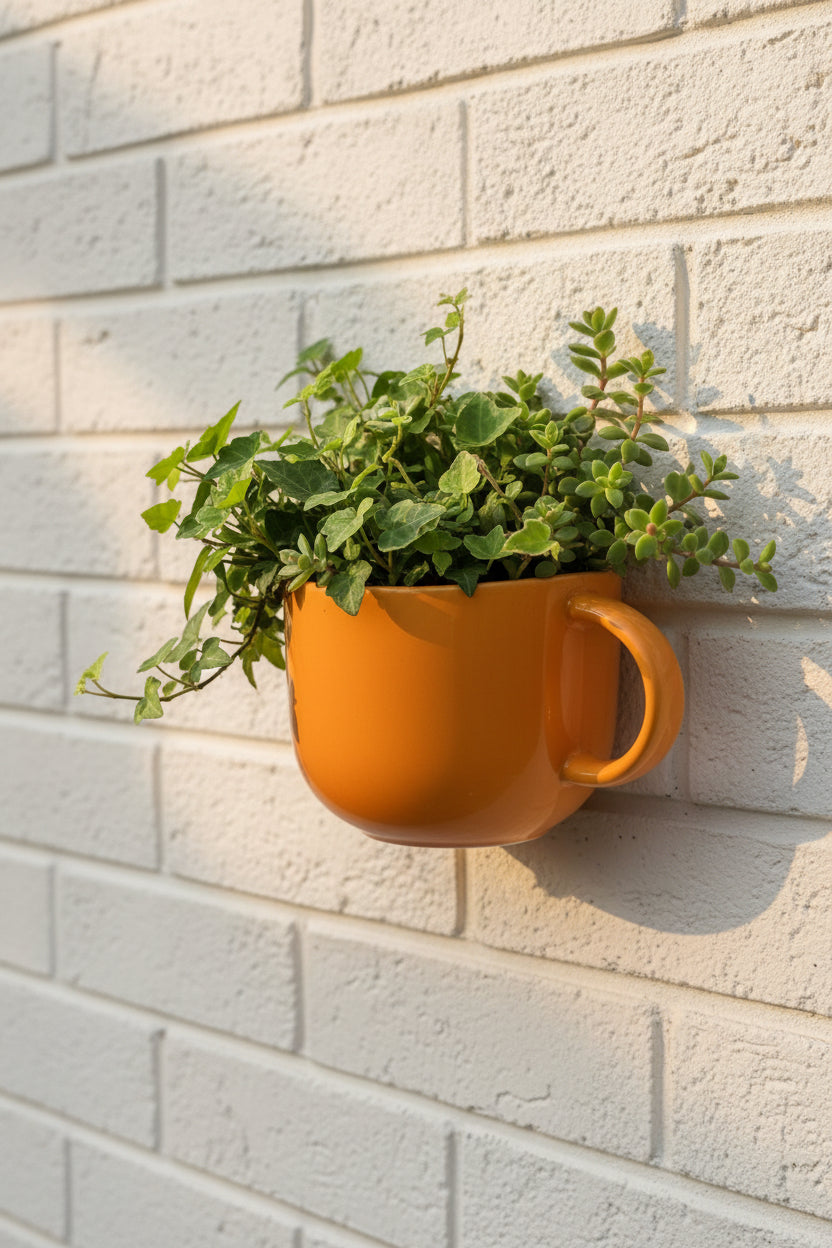 Half cup planter