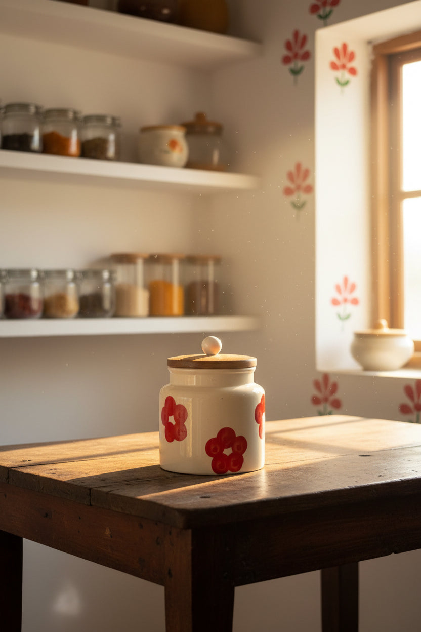 Handpainted Airtight jars 500 mL