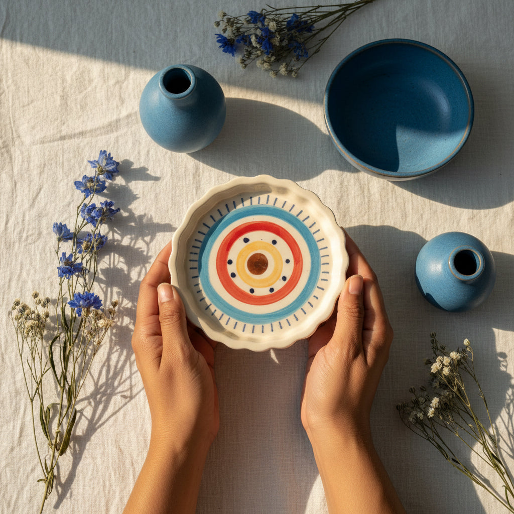 Berry & Boho Mini Ceramic Cookie Plate – 4 Inch

(set of 1)