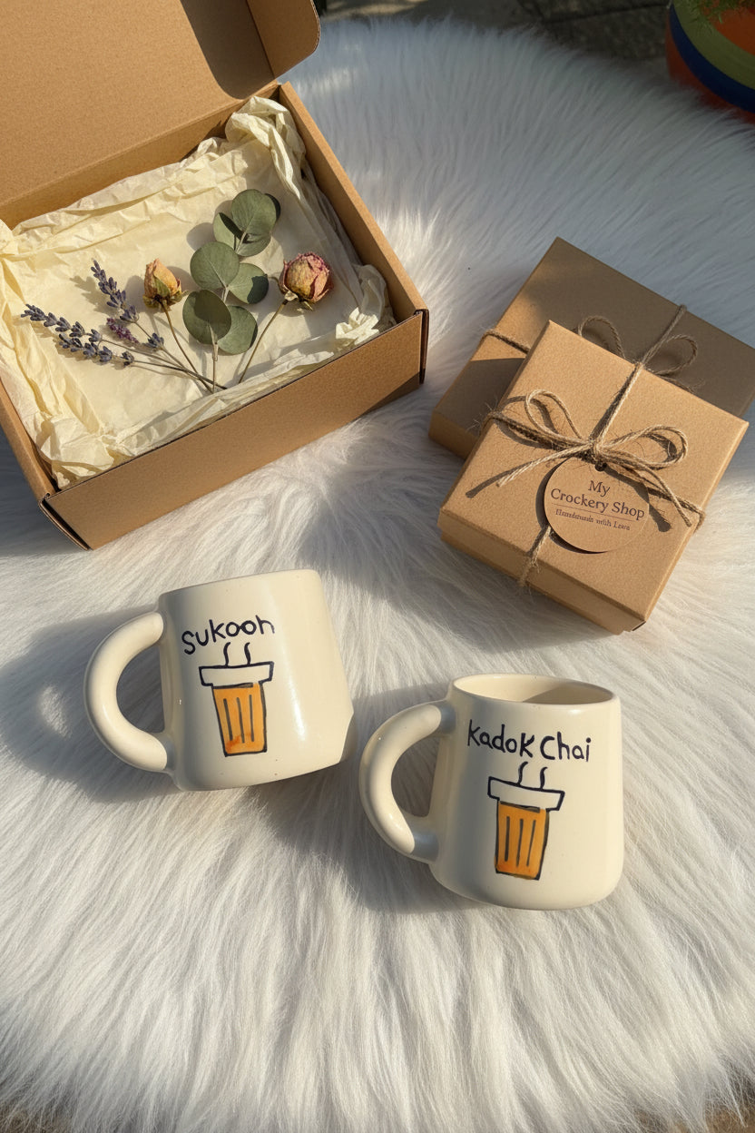 Sukoon and Kadak Chai mugs