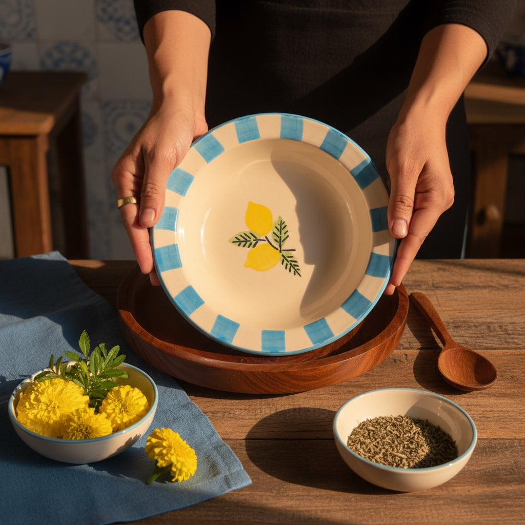 🍝 Collection Name: Pasta Party Ceramic Plates (Set of 1)