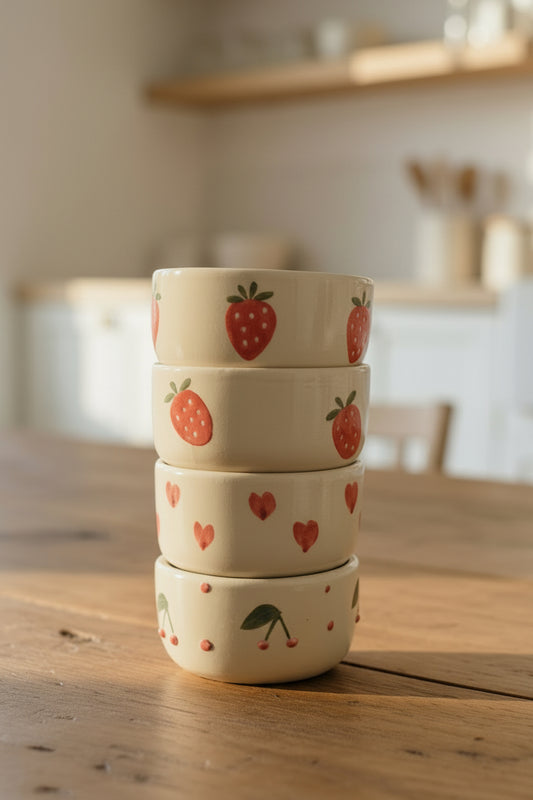 🍓 Fruit Garden Ceramic Dip Bowl Collection