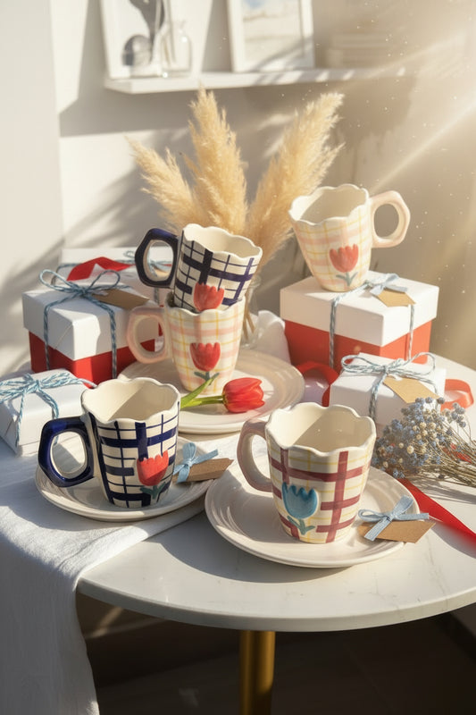 Tulip Check mug collection ( Set of 1)