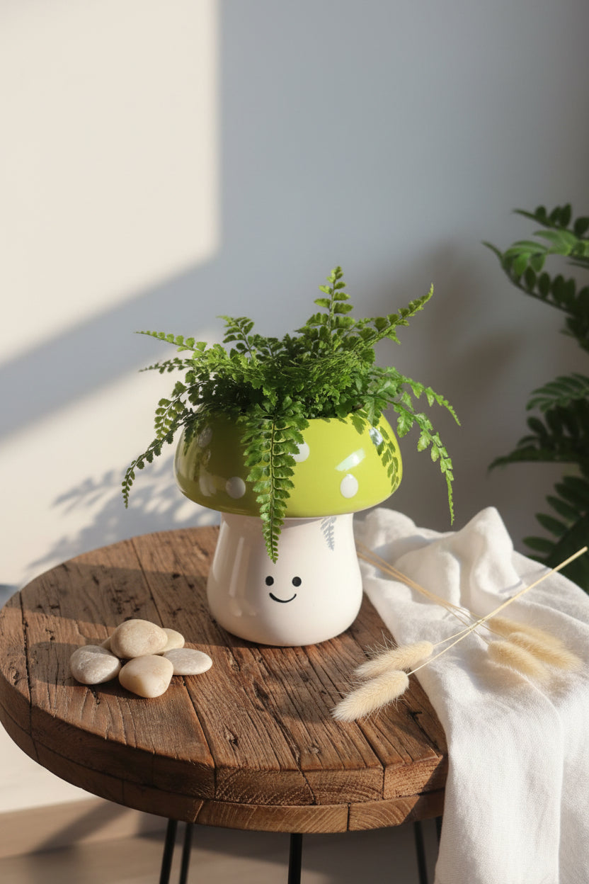 Happy Shroom Ceramic Planters 🍄🌈( Set of 1 )