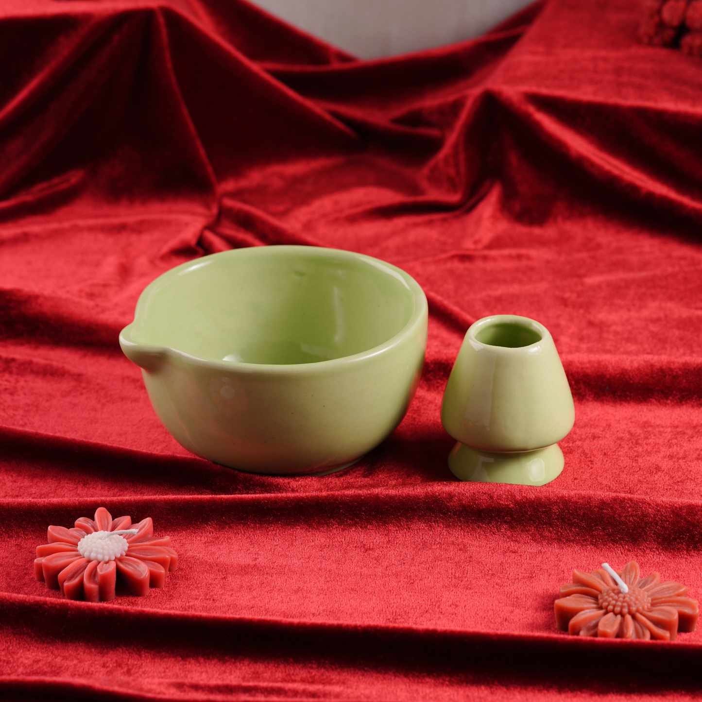 My Crockery Shop Everyday Ceramic Matcha Cup With Whisk Holder