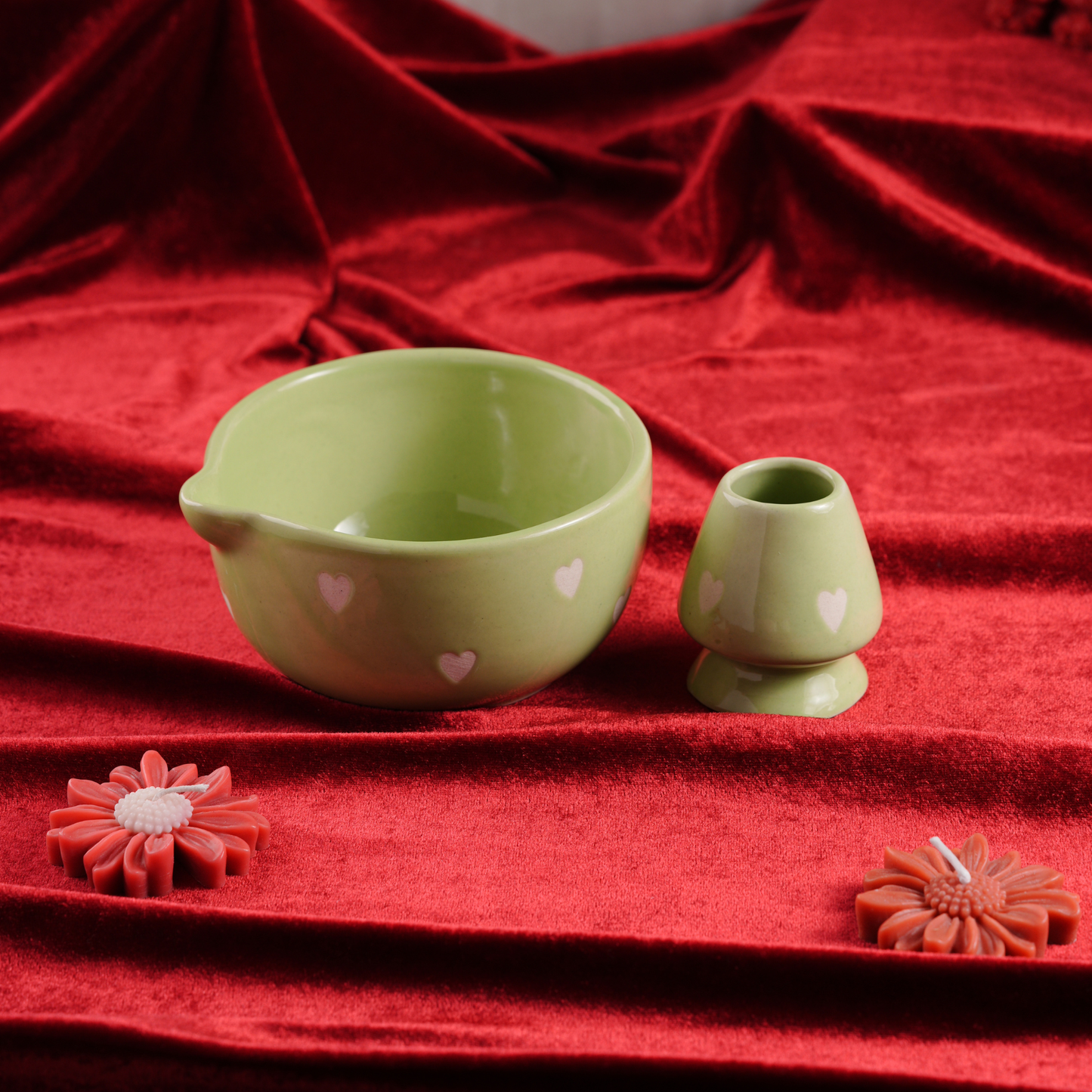My Crockery Shop Everyday Ceramic Matcha Cup With Whisk Holder