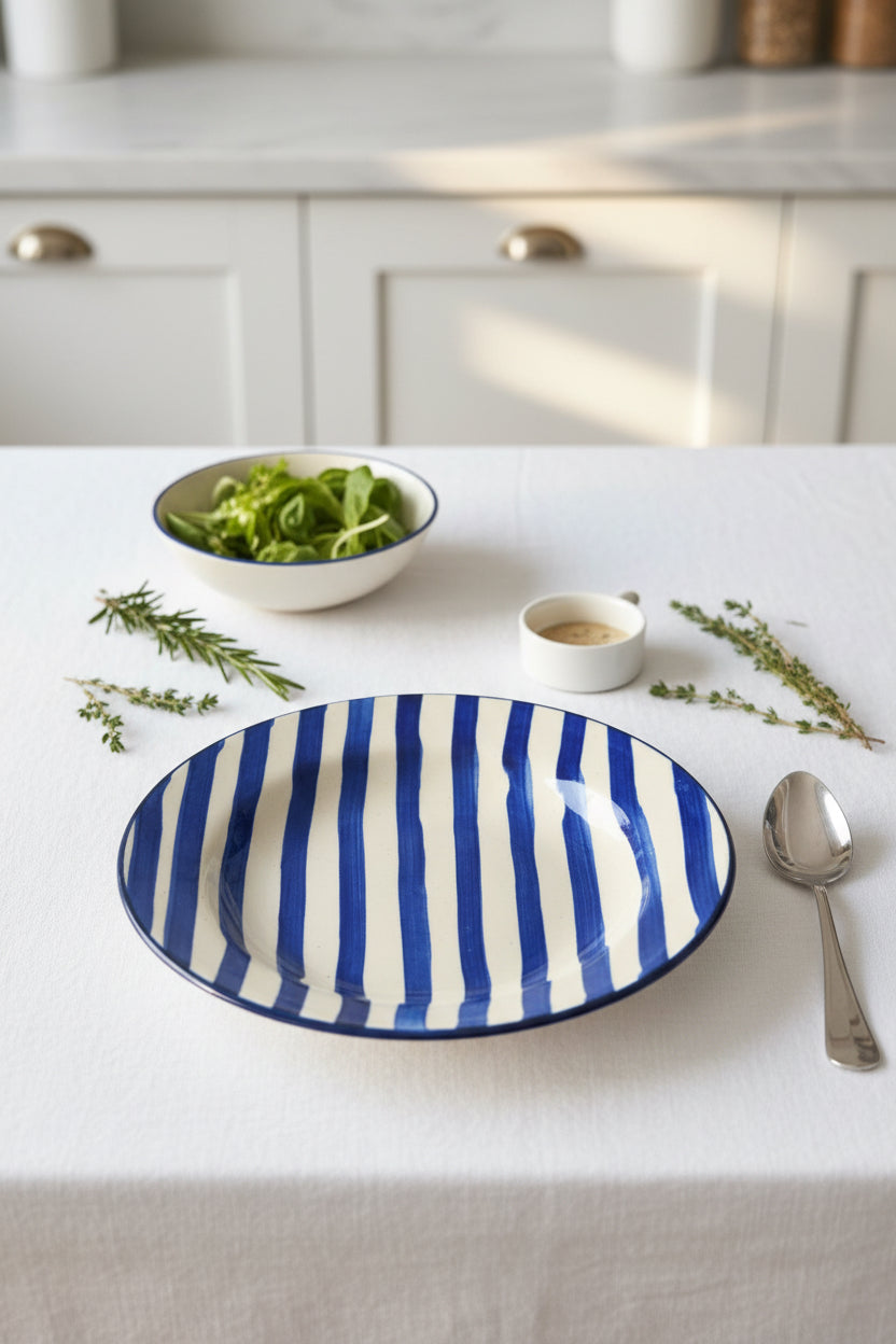 My Crockery Shop Stripe Pasta plates