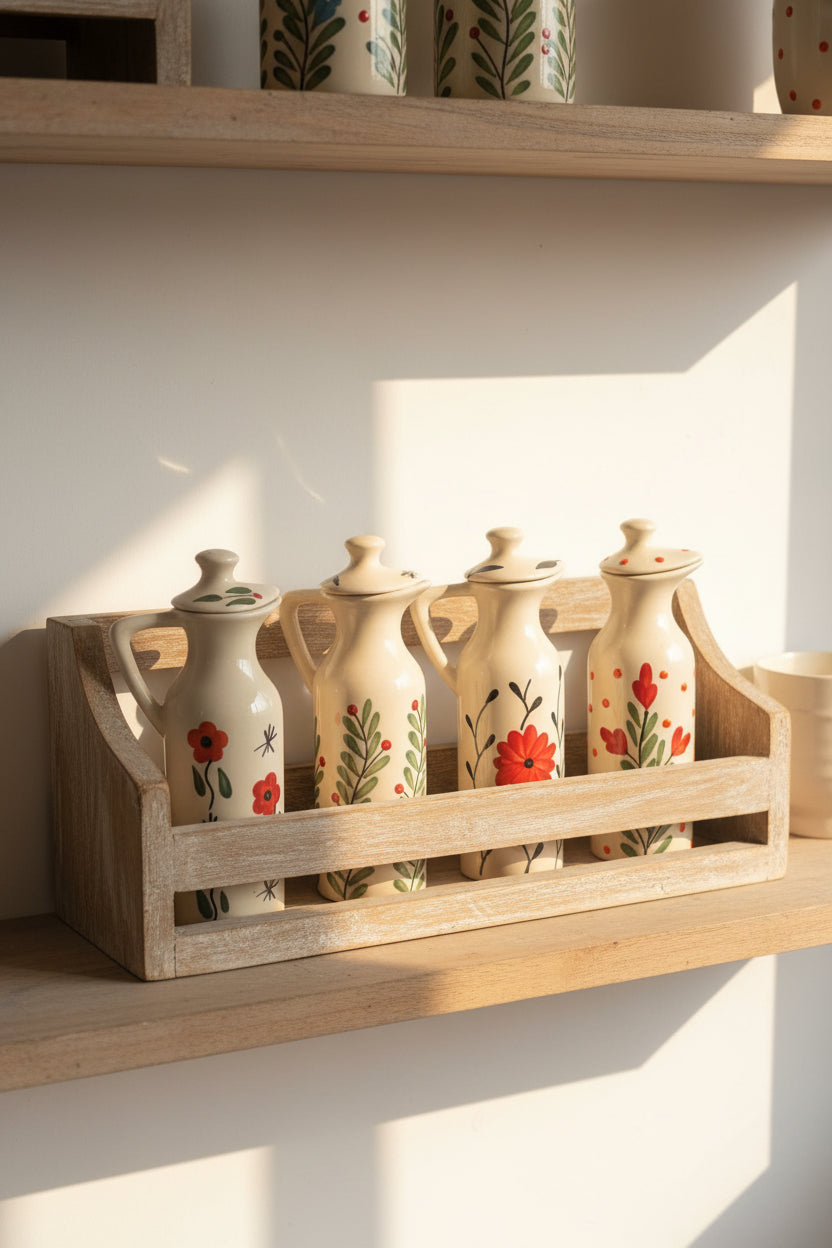 Handcrafted Ceramic Oil Dispenser – 350 mL