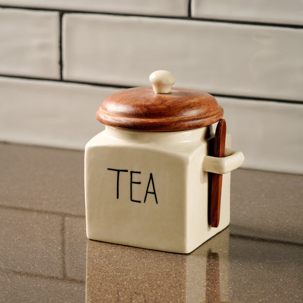 Tea Coffee Sugar & Salt jar ( Without Tray )Can select Options