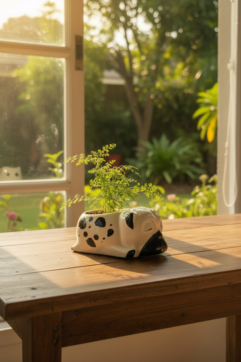 My crockery shop cozy puppy pot