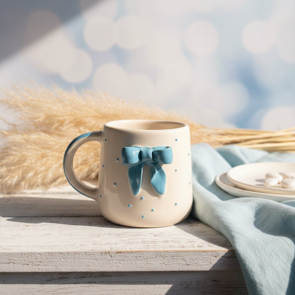 🎀 Bow Bloom Mugs ( Set of 1 )