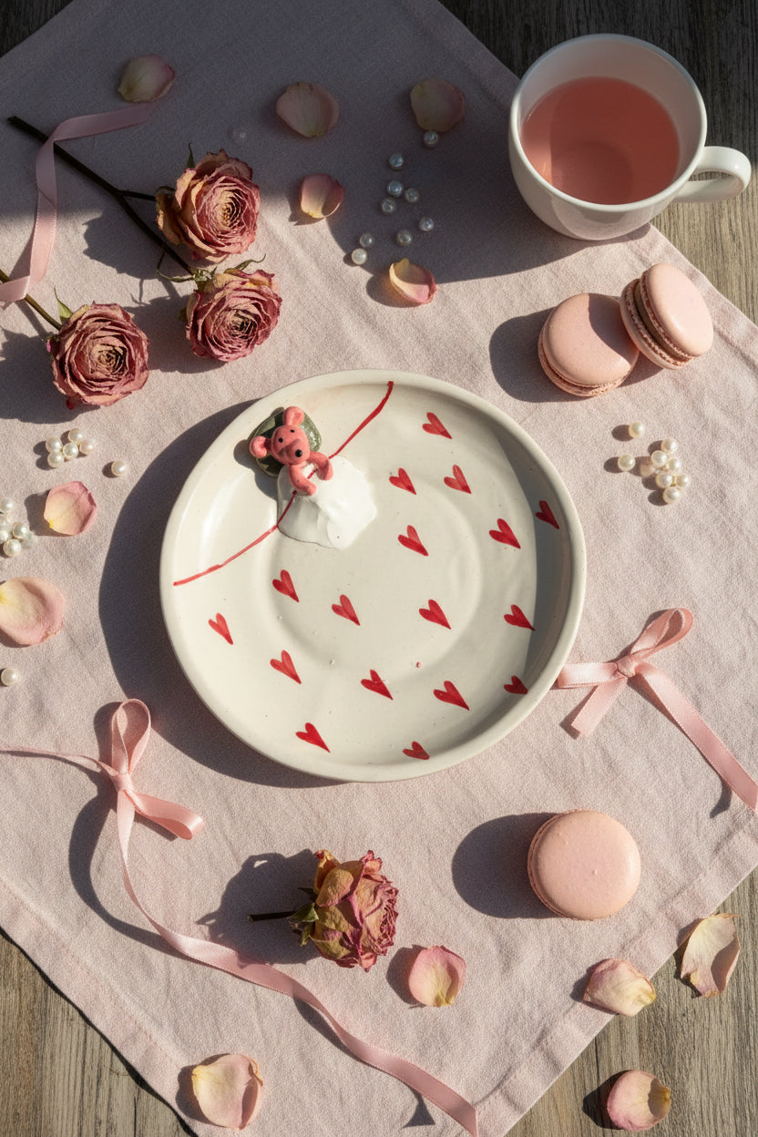 🌸 Love & Little Things Ceramic Plate Collection( Set of 1 )