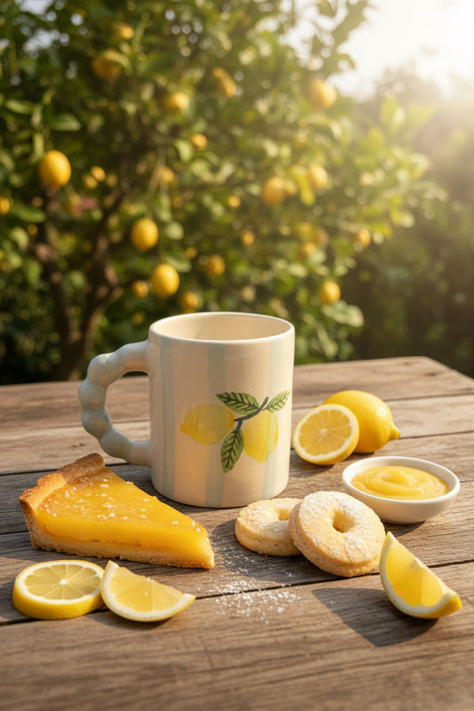 Lemon zest spiral mug