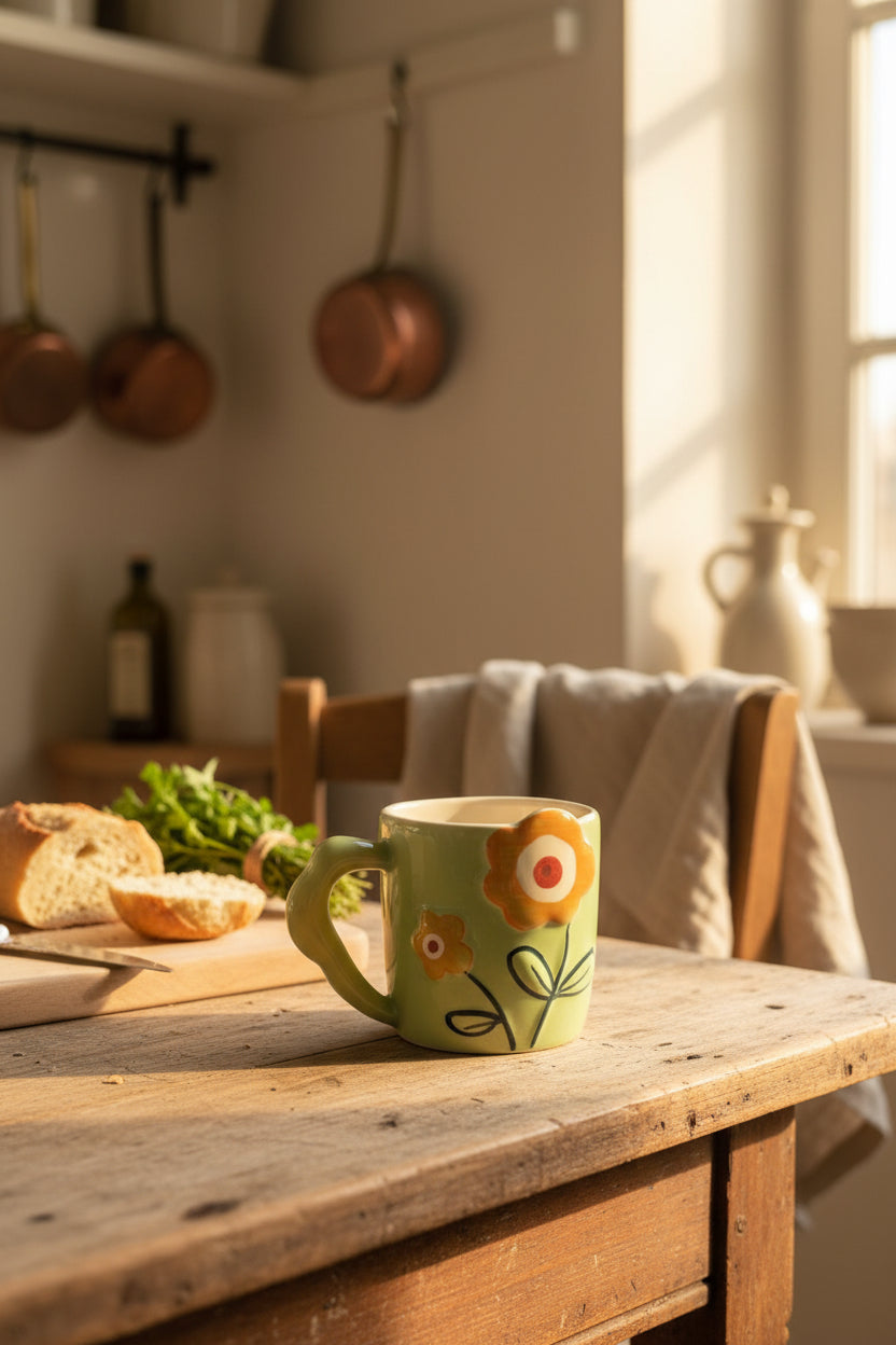 My Crockery shop Embossed floral mugs