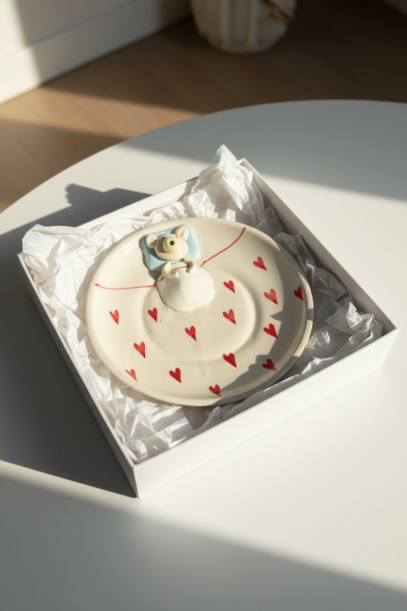 🌸 Love & Little Things Ceramic Plate Collection( Set of 1 )