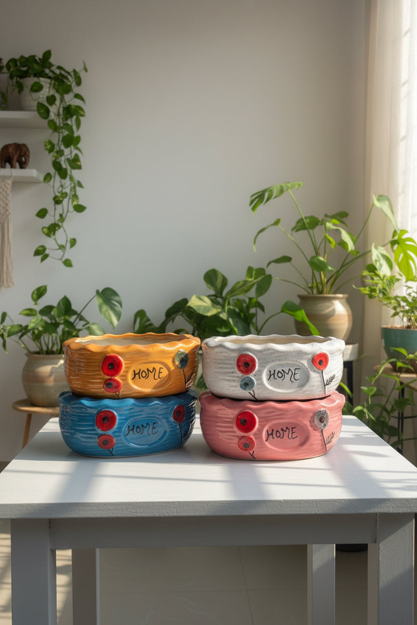🏡 Home Bloom Wide Ceramic Planter