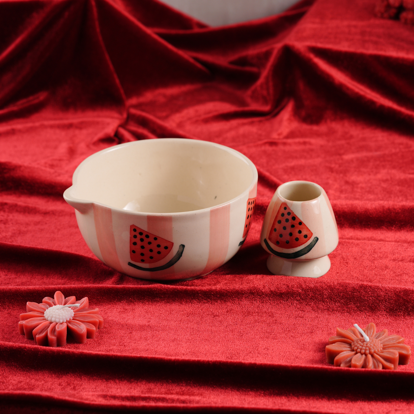 My Crockery Shop Everyday Ceramic Matcha Cup With Whisk Holder