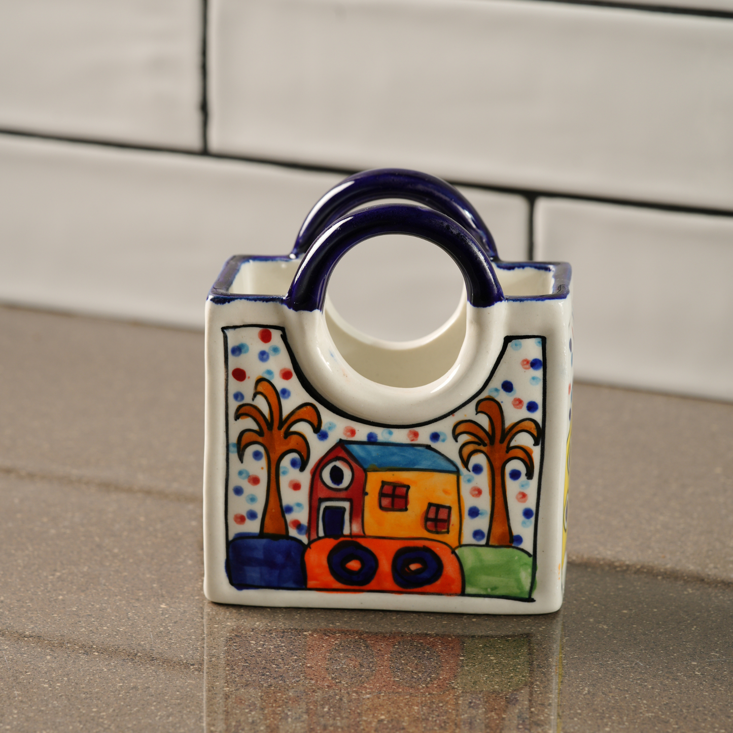 My Crockery Shop Handcrafted Bag Shape Ceramic Holder