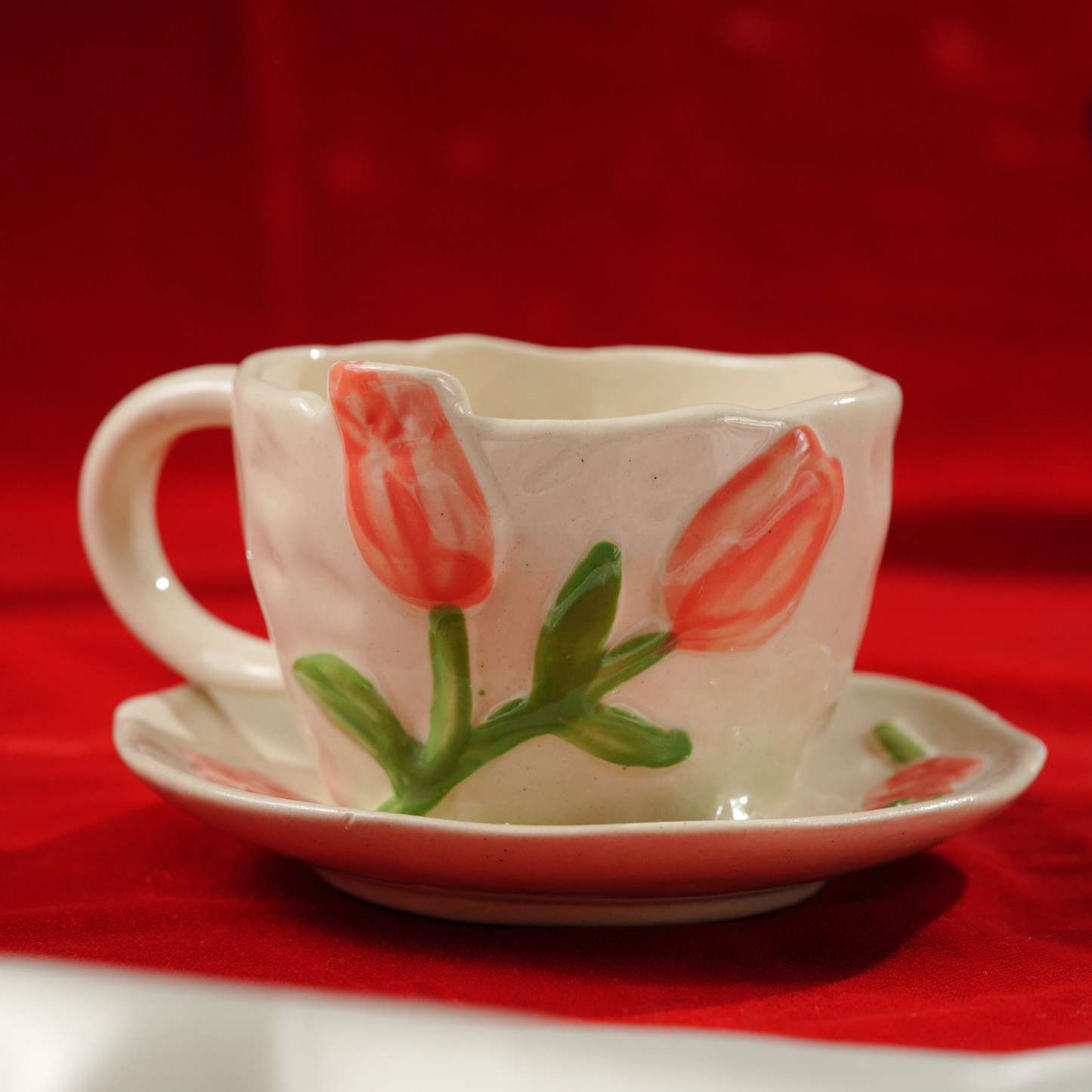 My Crockery Shop Little Joys Handcrafted Cup & Saucer Set – Single