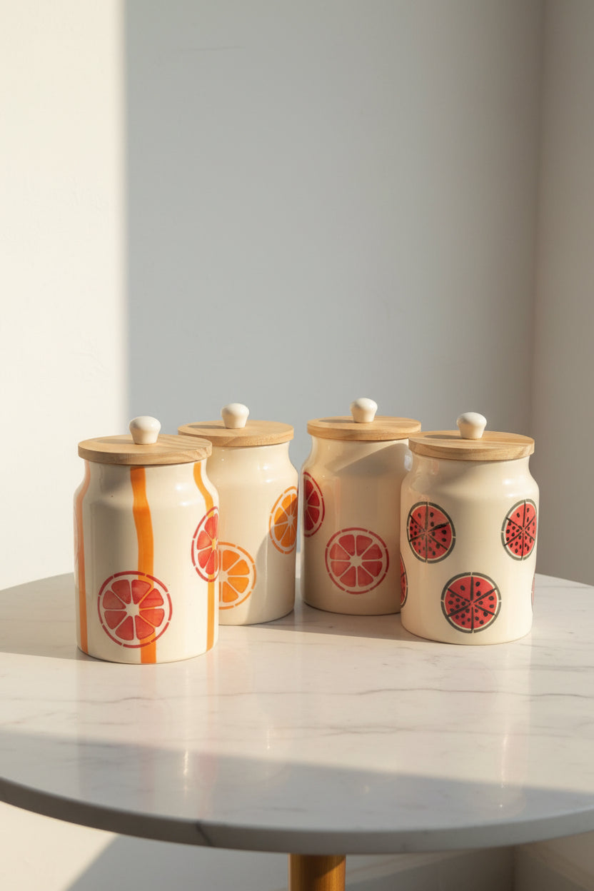 🍊 Summer Orchard Ceramic Jar Collection 🍉