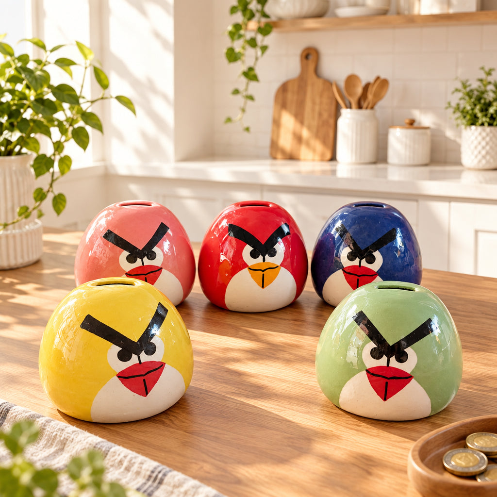 🐦 Angry Bird Ceramic Money Bank Set of 1)