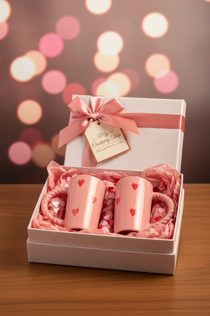 Pink spiral big mug