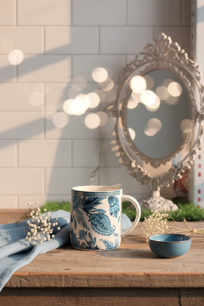Heritage Carpet & Floral Mugs – 300 mL (Set of 1)