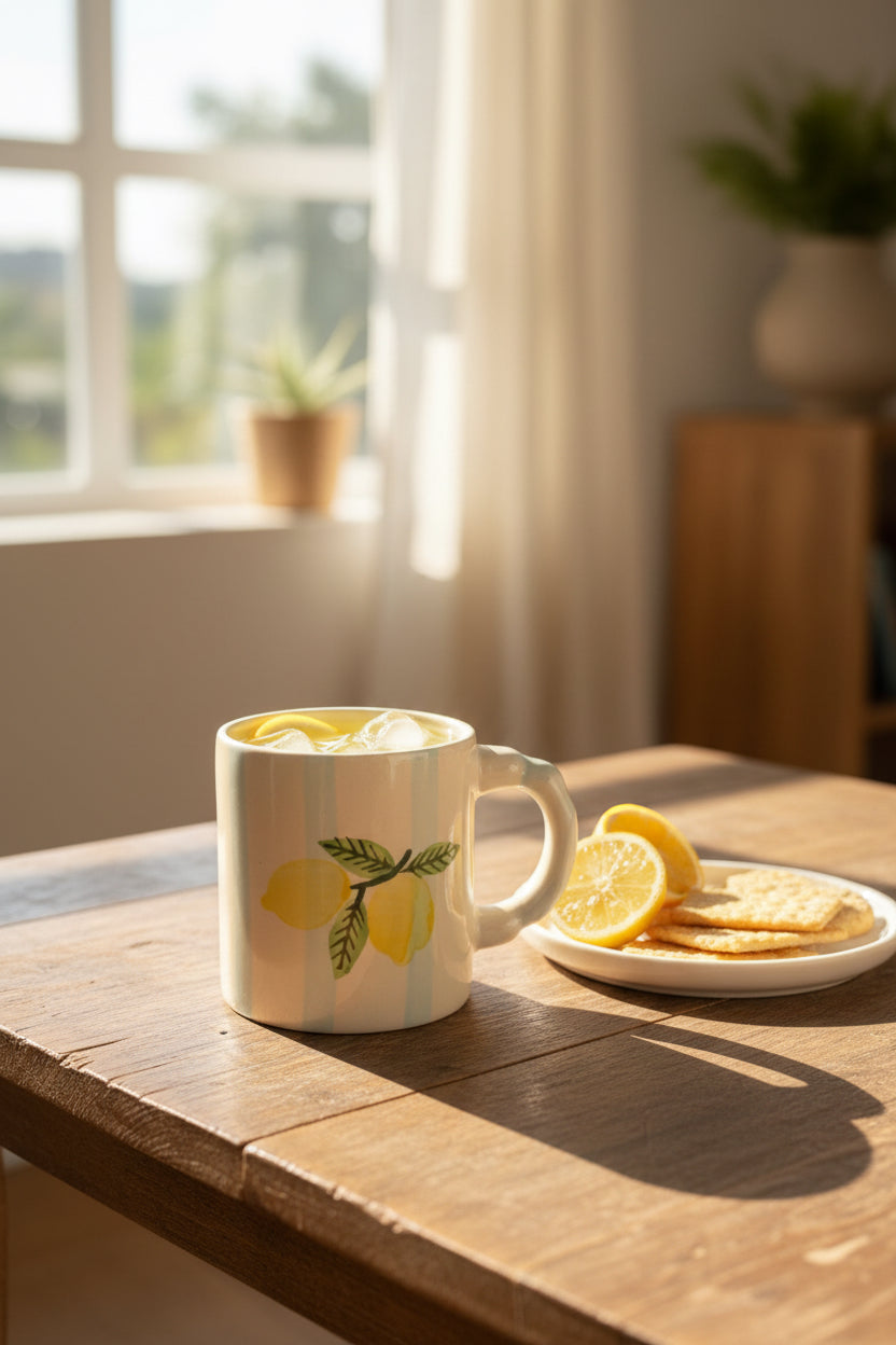 Lemon zest spiral mug