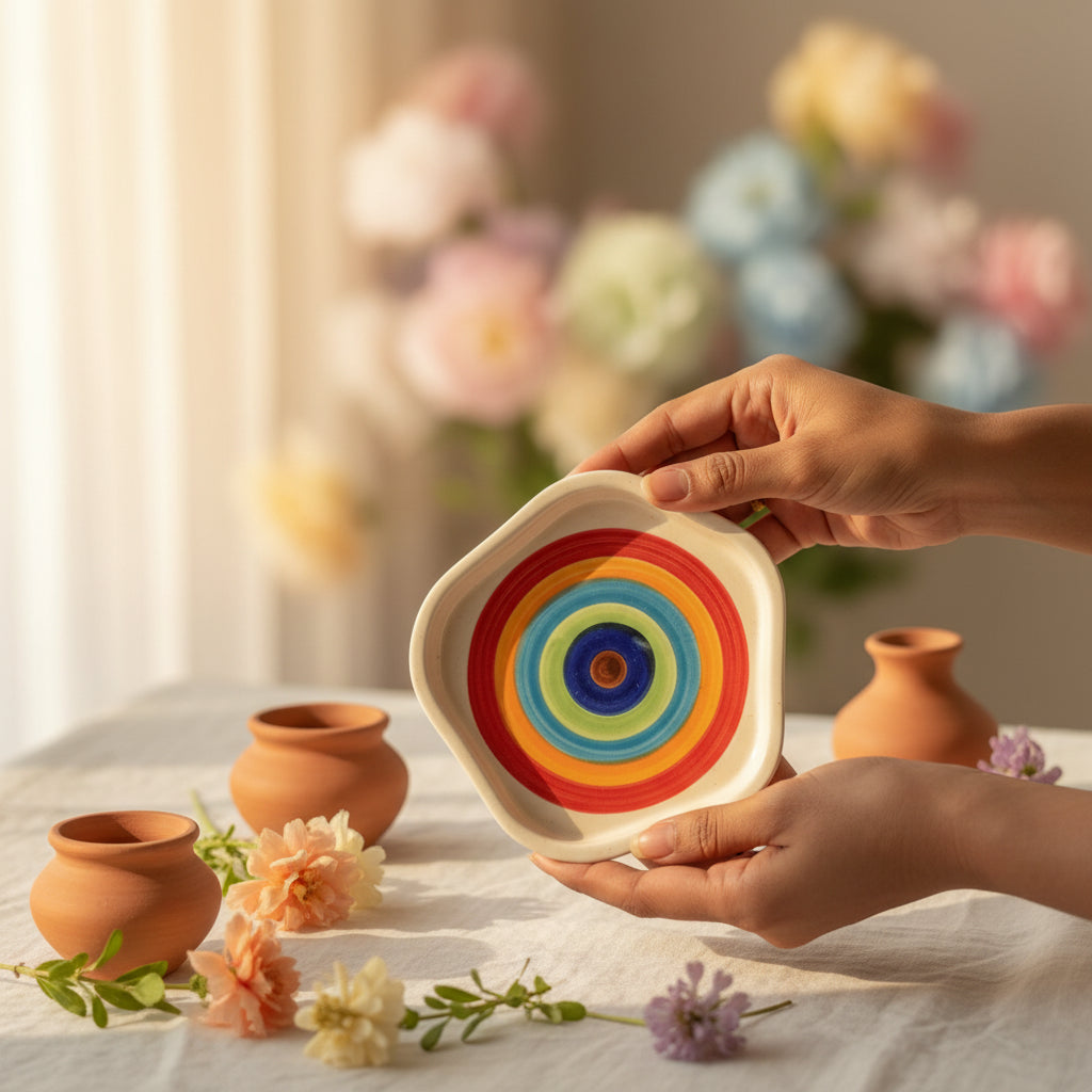 Little Treat Ceramic Cookie Plate – 4 Inch ( Set of 1)