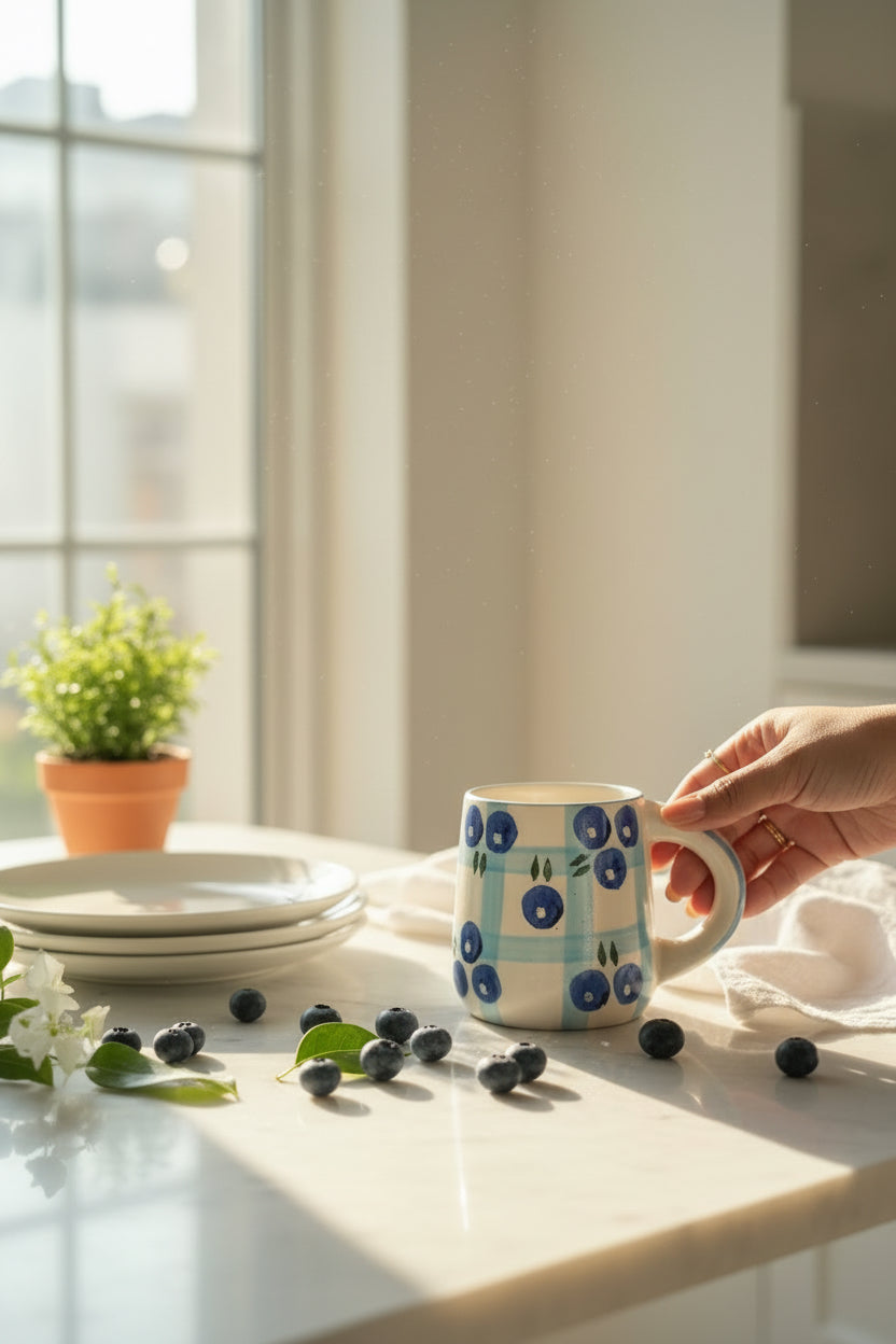 Strawberry and Blueberry mugs