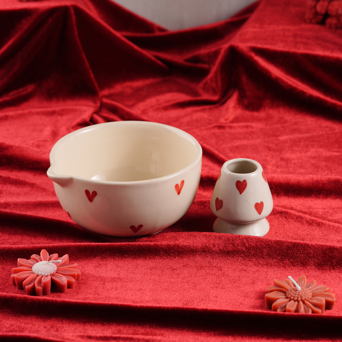 My Crockery Shop Everyday Ceramic Matcha Cup With Whisk Holder