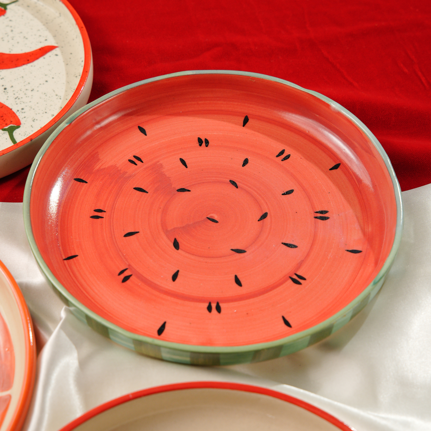 My Crockery Shop Little Bites Hand-Painted Ceramic Plates- Single
