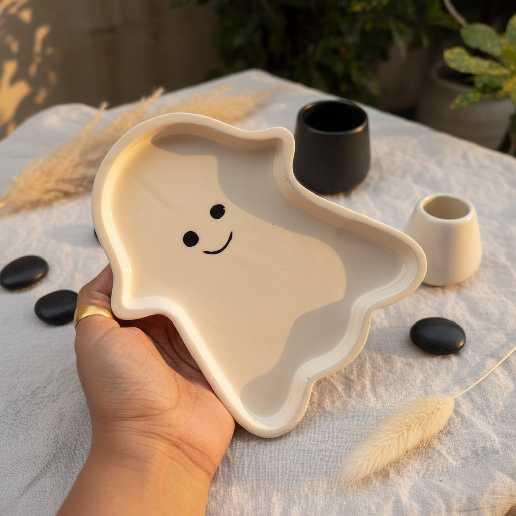 Boo Buddy Ceramic Mug & Plate Set 👻🤍 ( Set of two )