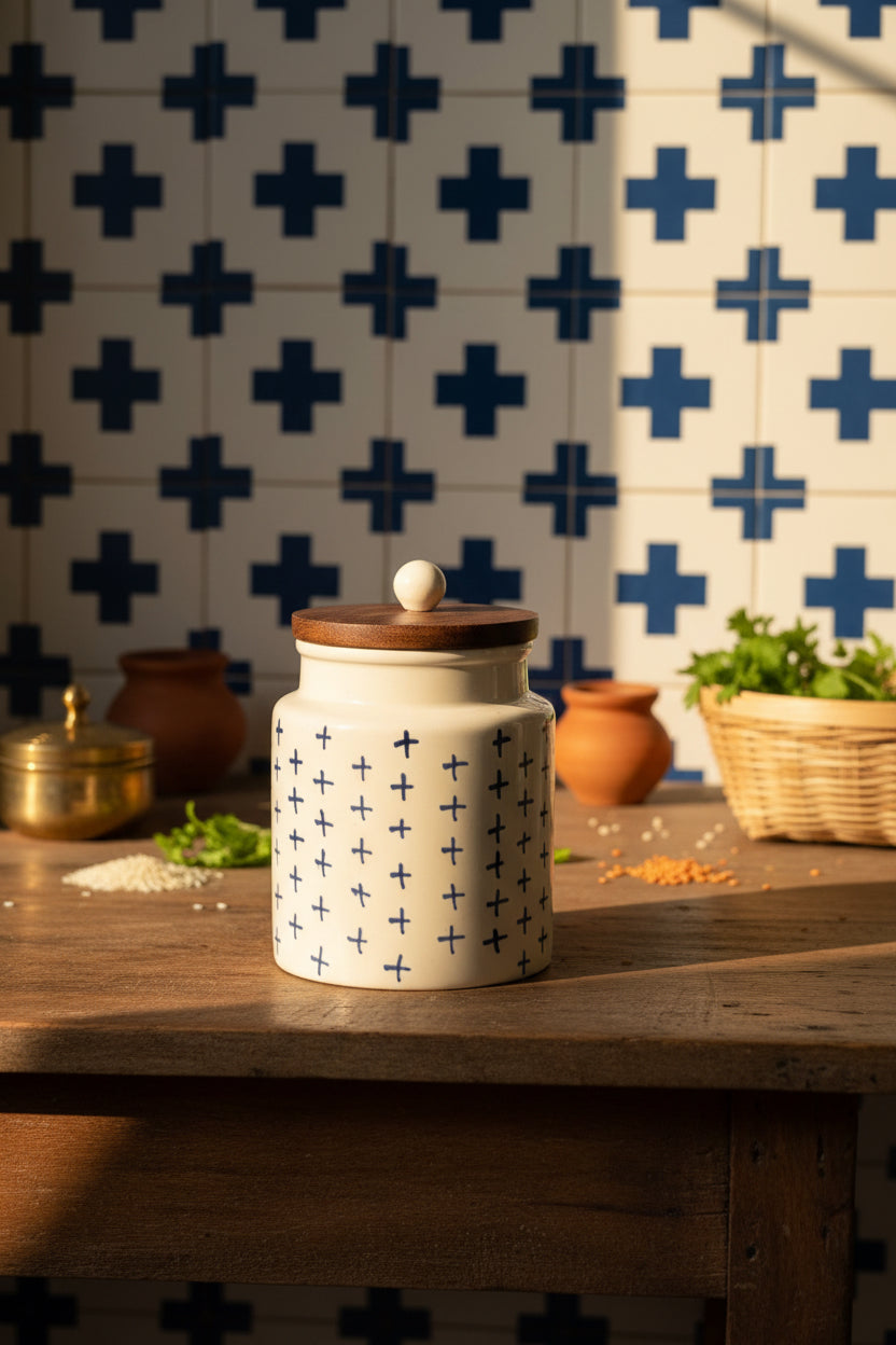 Handpainted Airtight jars 500 mL
