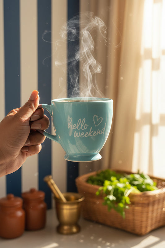 Hello Weekend mugs