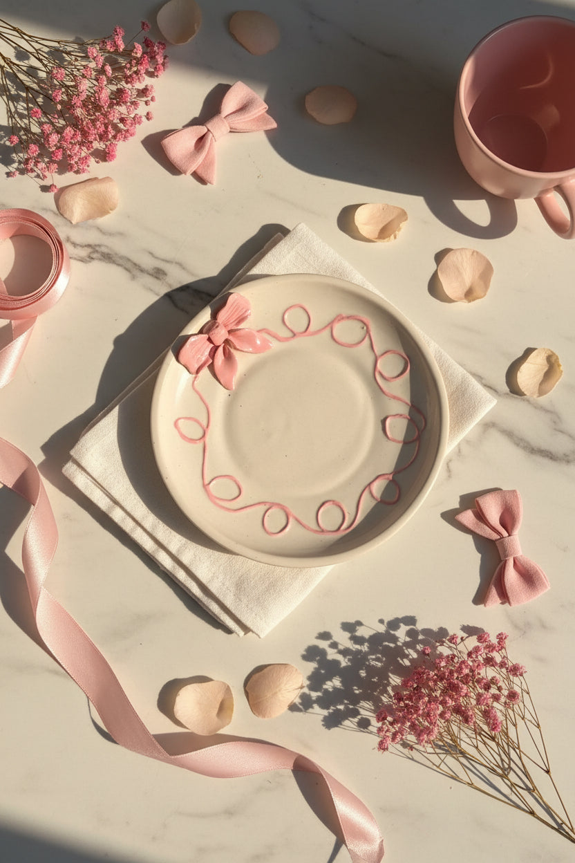 🌸 Love & Little Things Ceramic Plate Collection( Set of 1 )