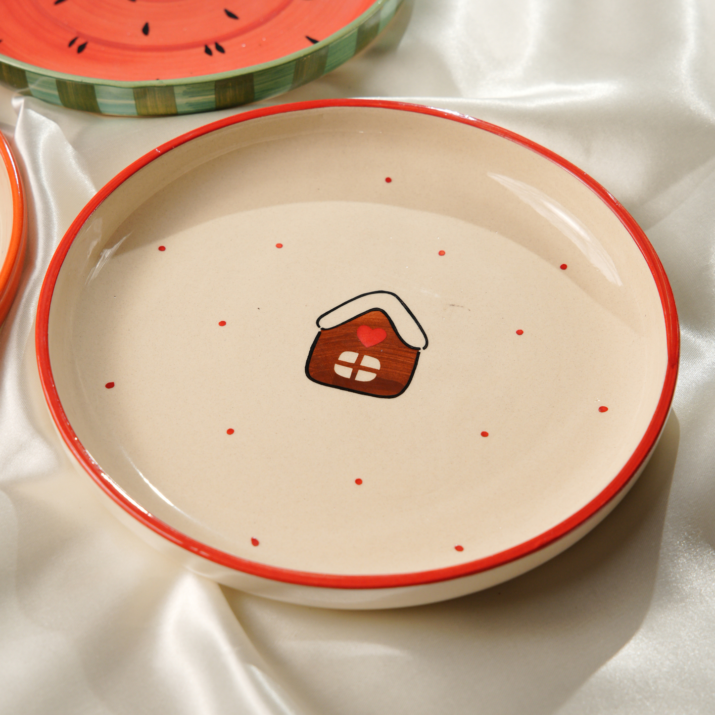 My Crockery Shop Little Bites Hand-Painted Ceramic Plates- Single