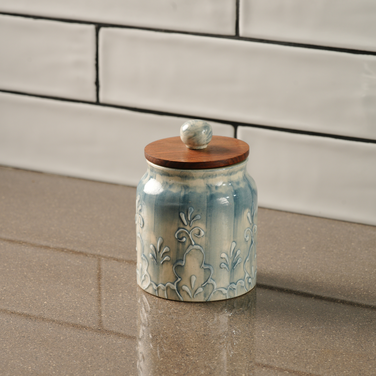 My Crockery Shop Handcrafted Ceramic Storage Jar