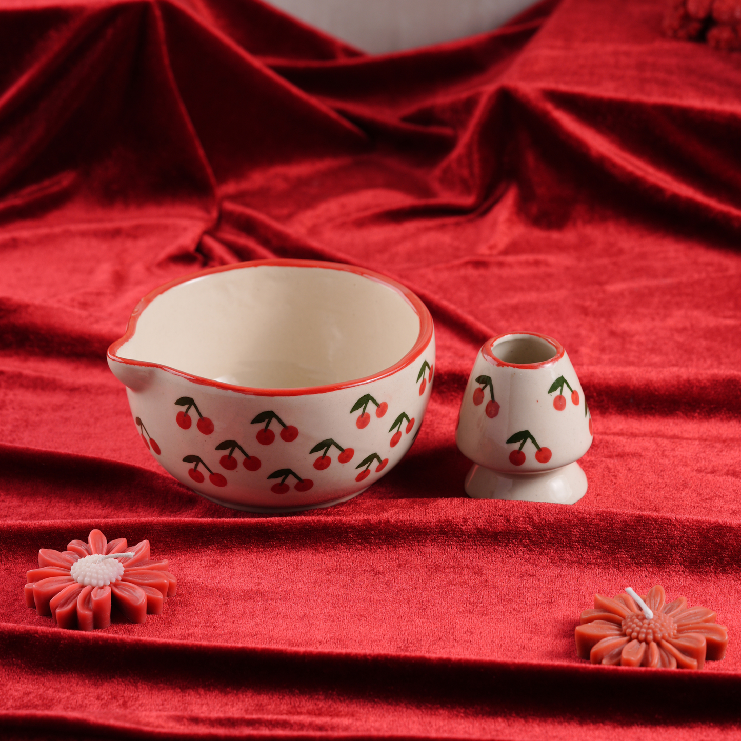 My Crockery Shop Everyday Ceramic Matcha Cup With Whisk Holder