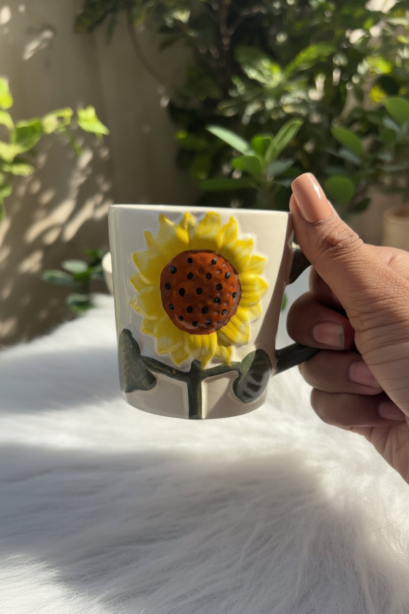 Sunflower bloom mug
