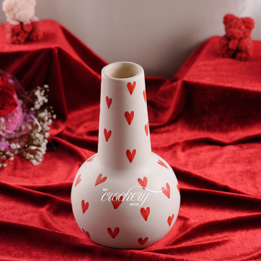 My Crockery Shop Little Hearts Sculptural Ceramic Vase