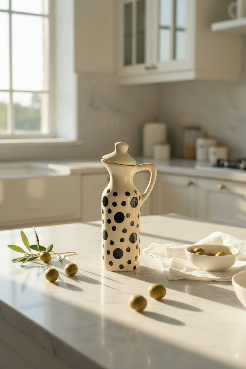 Handcrafted Ceramic Oil Dispenser – 350 mL