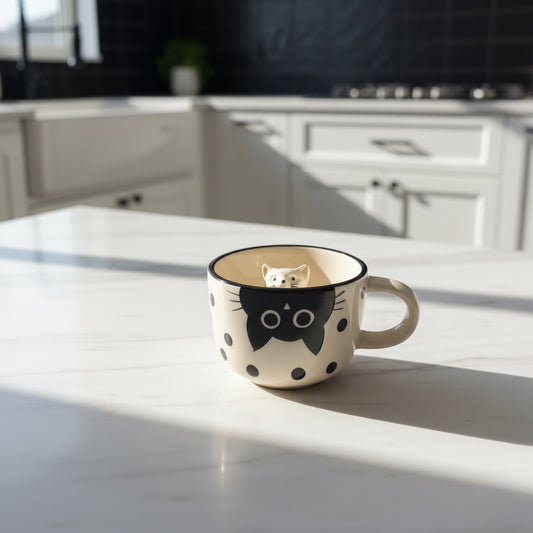Whiskers & Paws Embossed Ceramic Mug Collection (Set of 1)