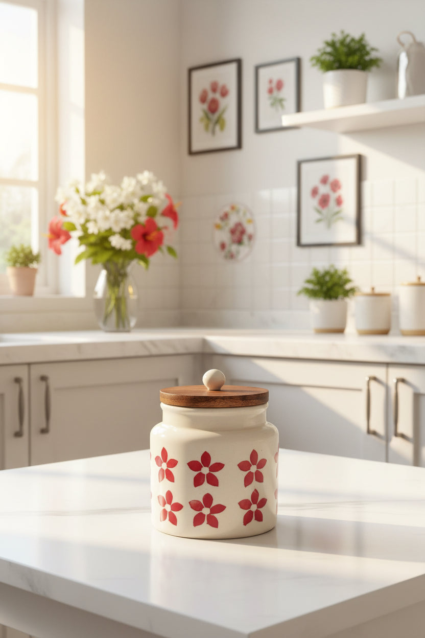 Handpainted Airtight jars 500 mL