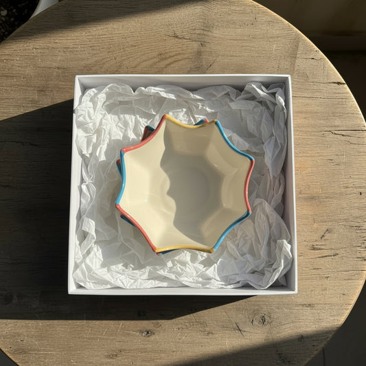 Umbrella bloom ceramic bowl ( Set of 1)